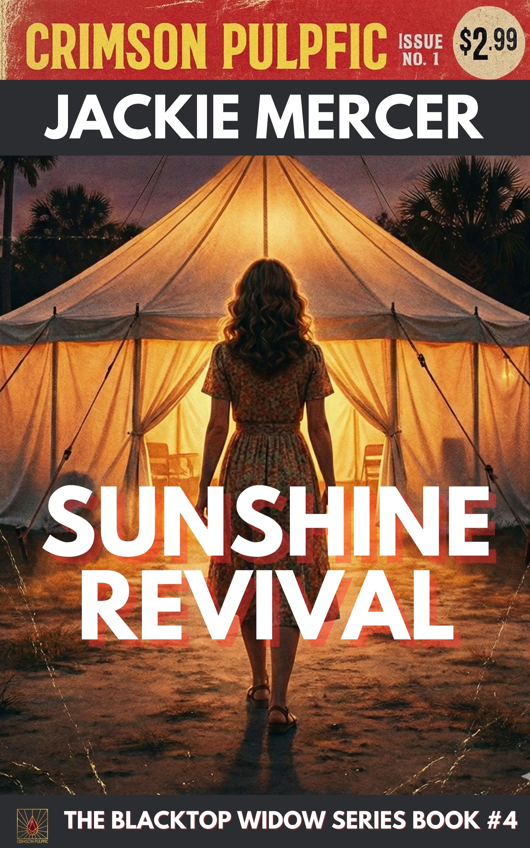 Sunshine Revival book cover - Blacktop Widow Florida noir thriller by Jackie Mercer