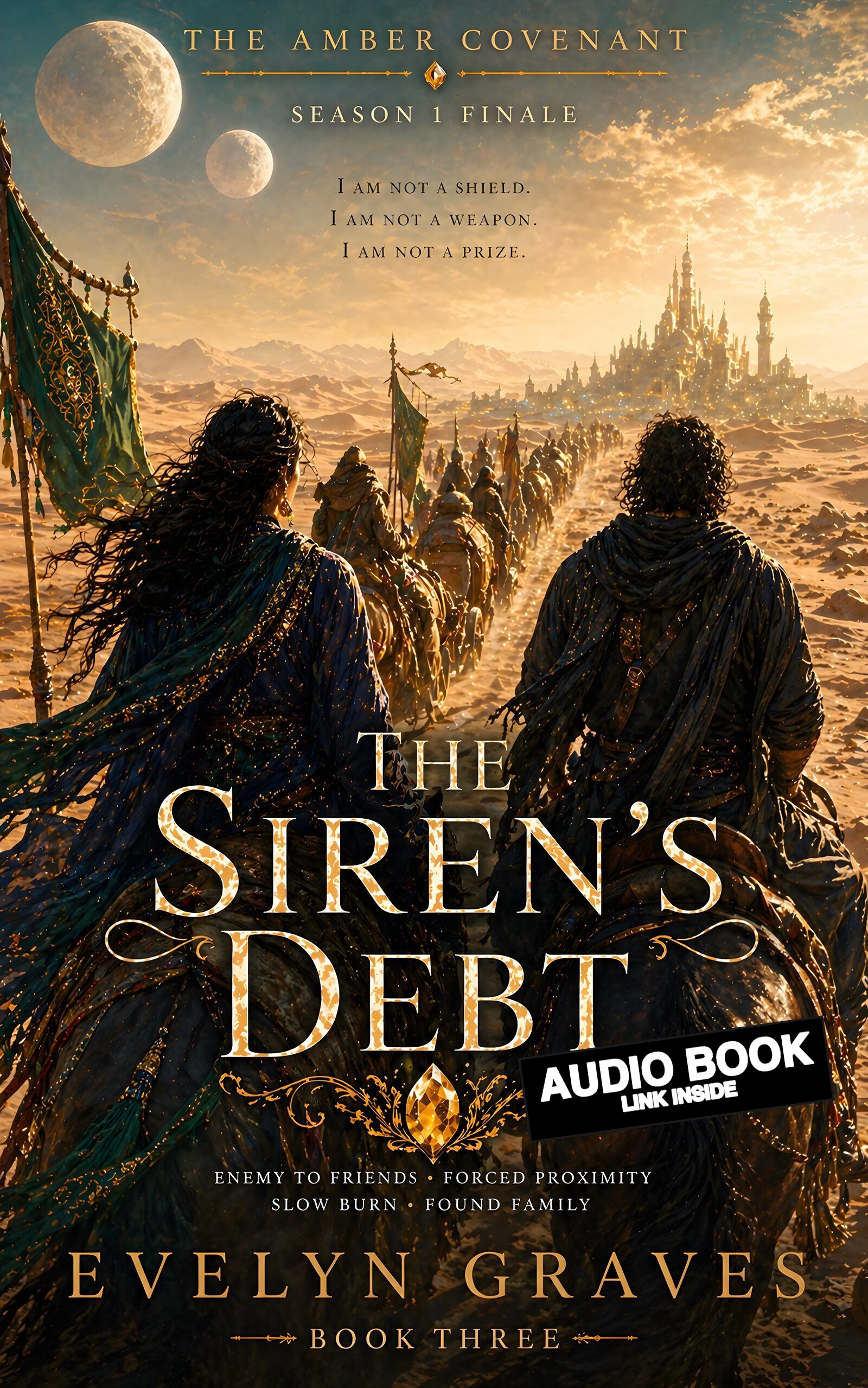 The Siren's Debt book cover - The Amber Covenant by Evelyn Graves